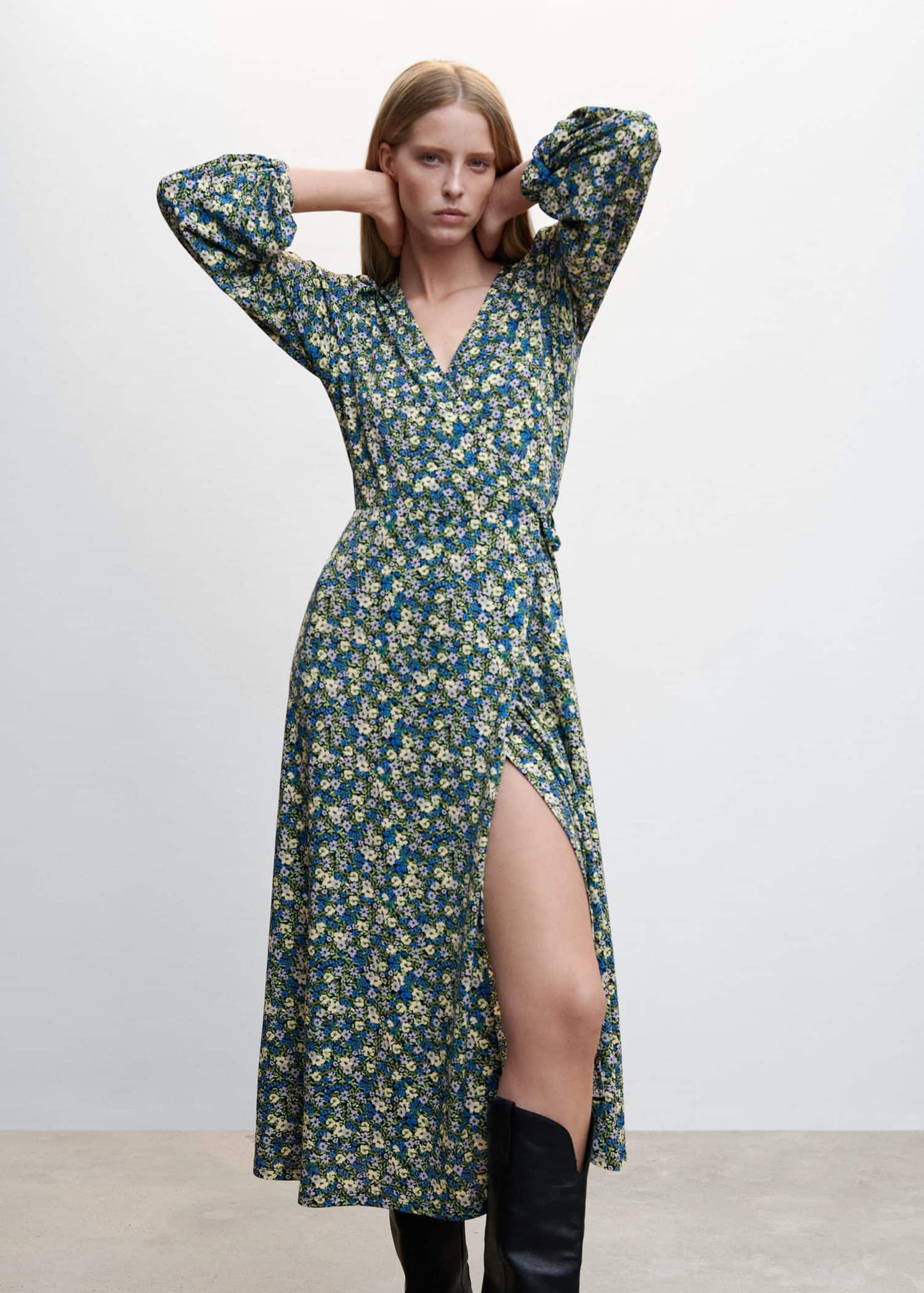 Vestido Estampado Abertura