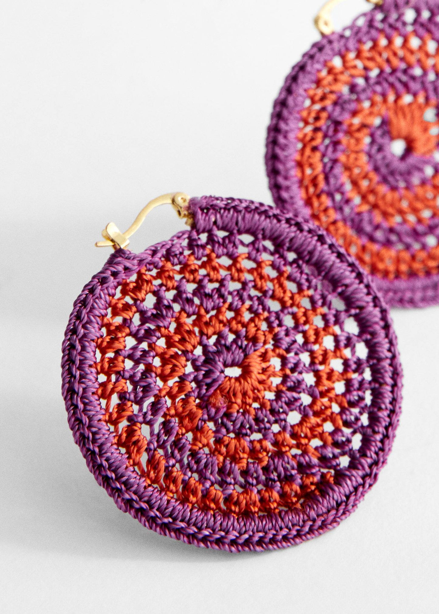 Pendientes Crochet Rosa