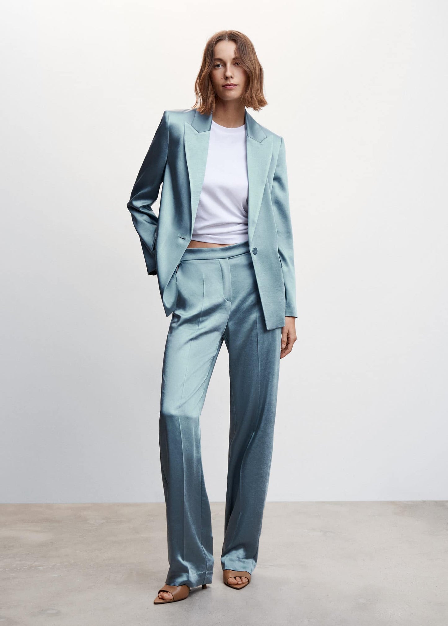 Blazer Satinado Azul