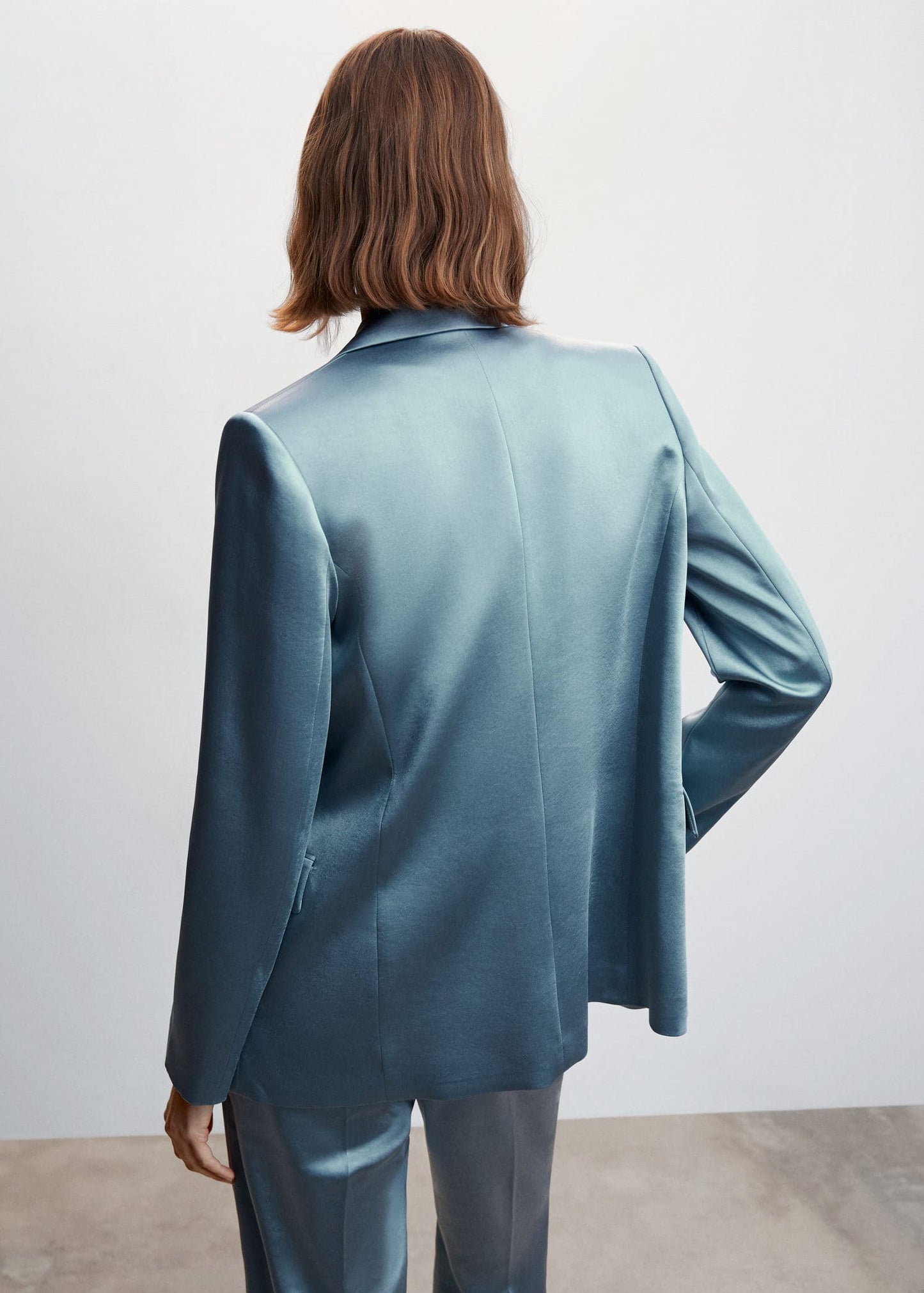Blazer Satinado Azul
