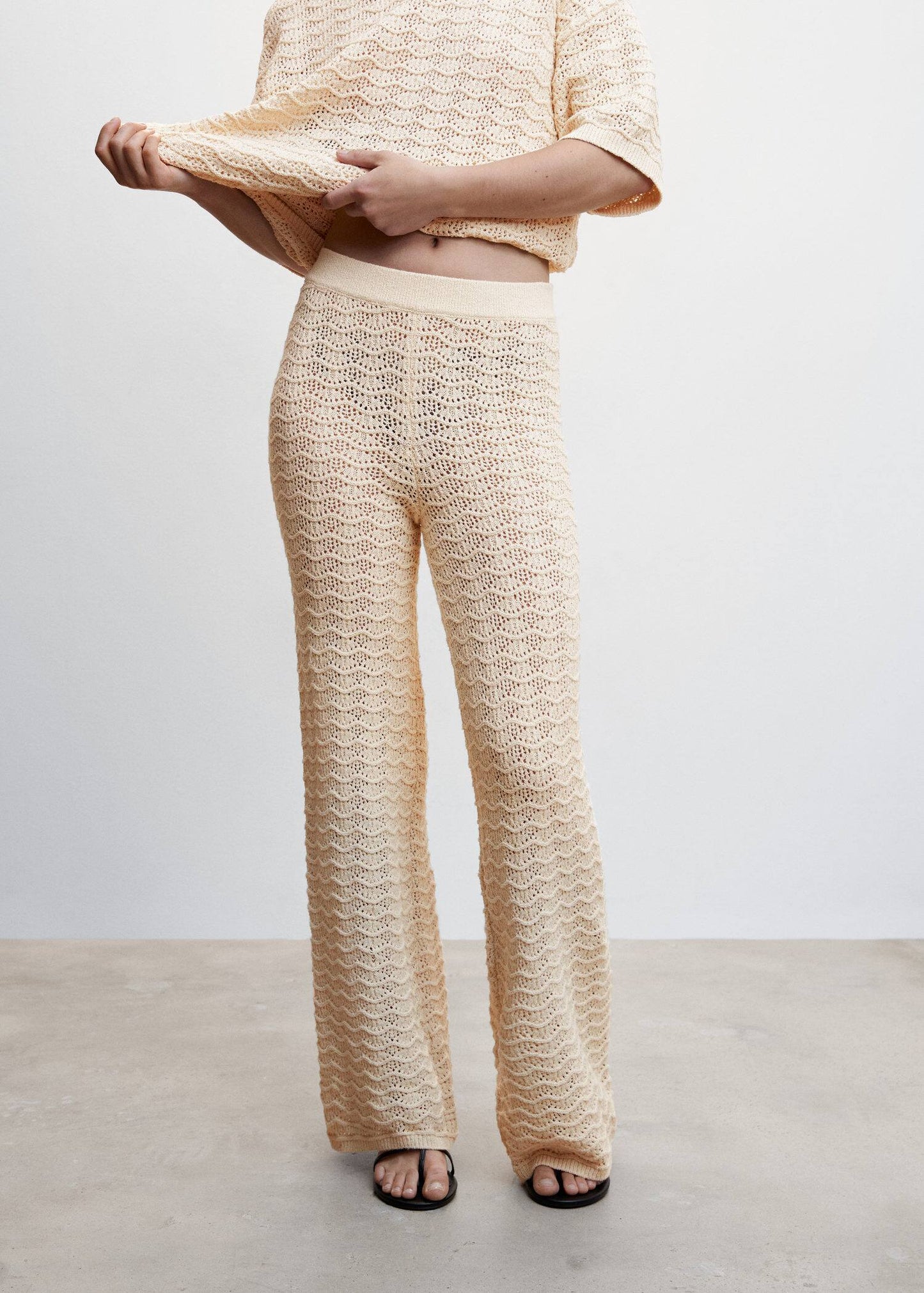 Pantalón Palazzo Punto Beige