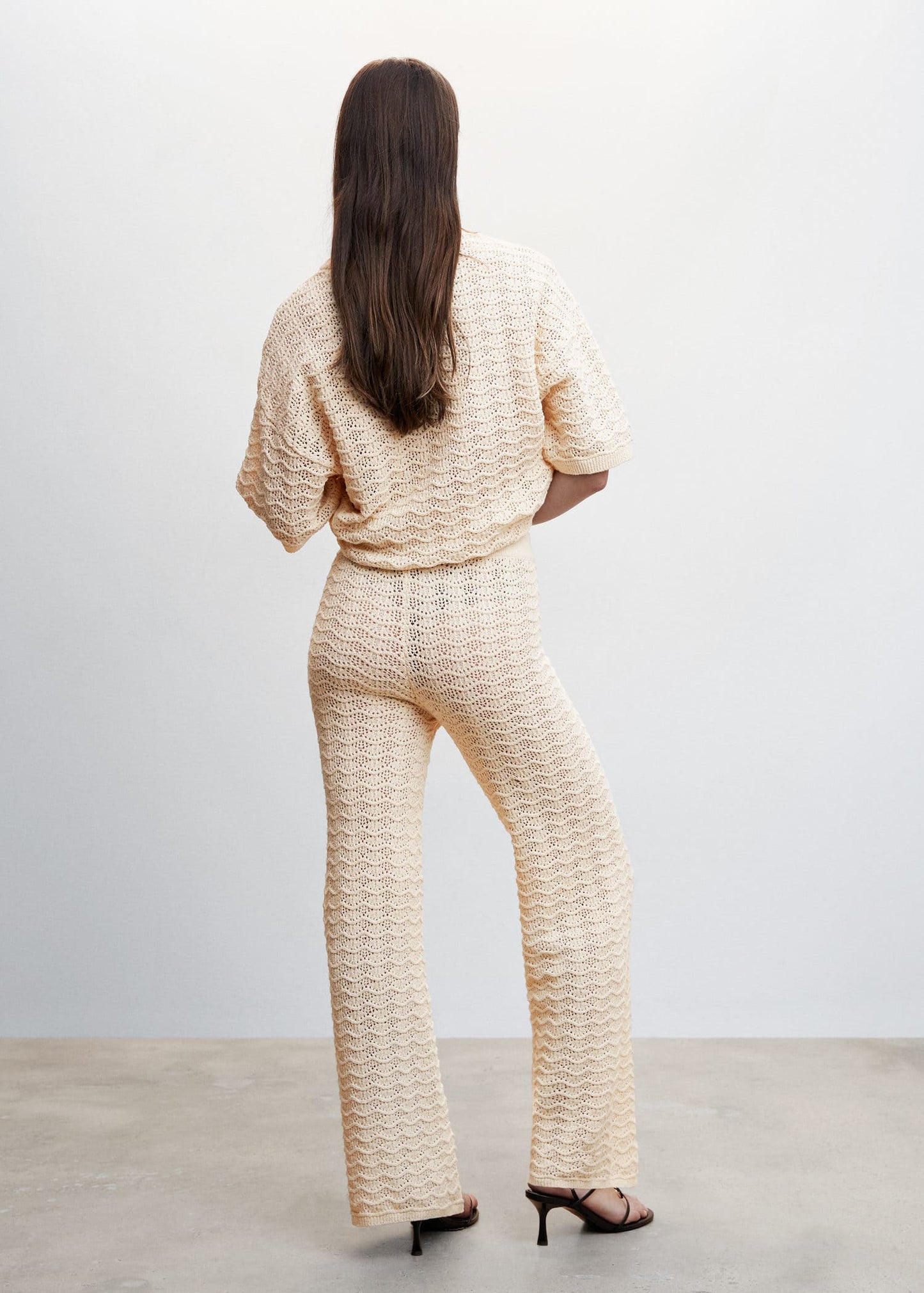 Pantalón Palazzo Punto Beige