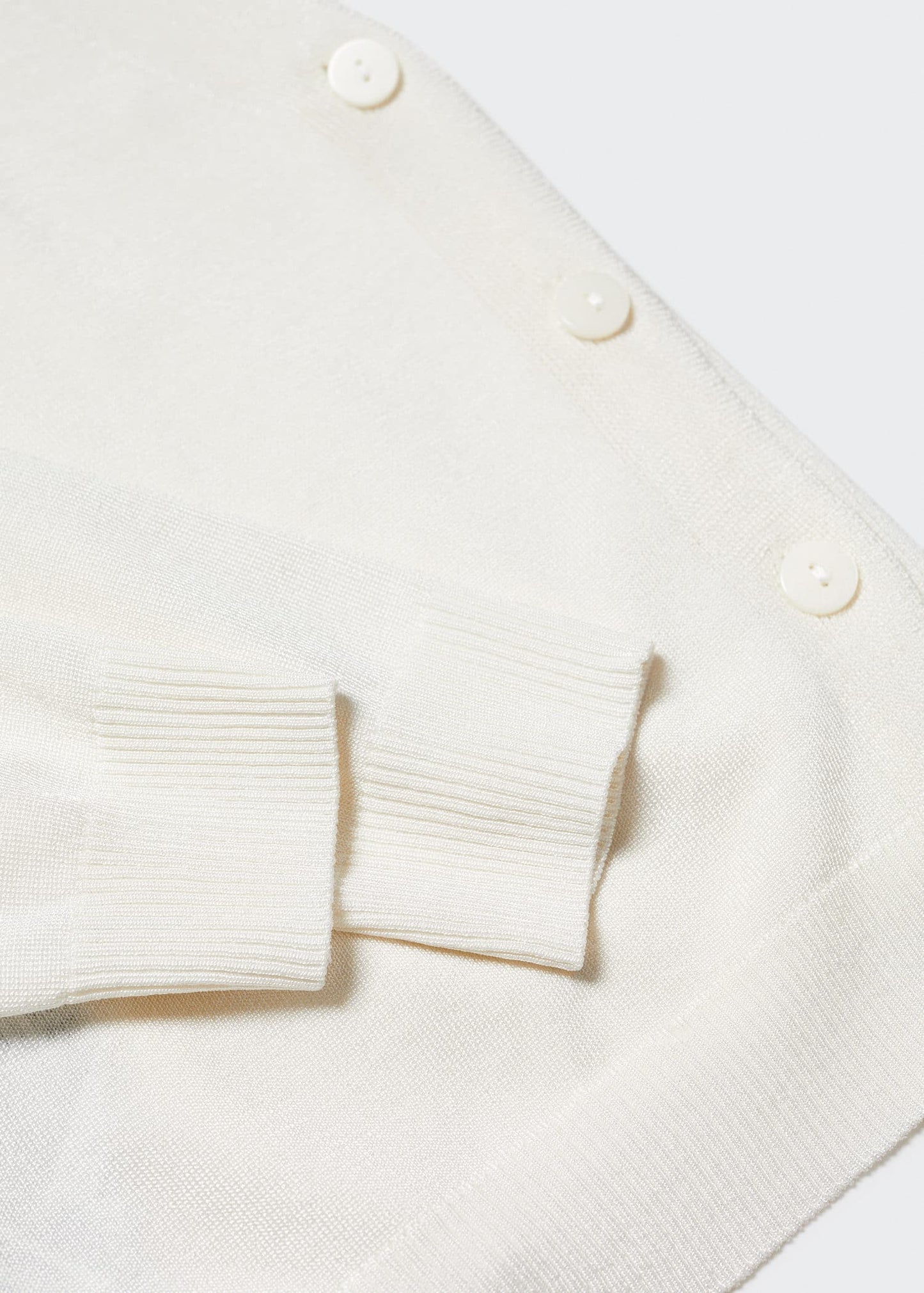 Jacket Punto Botones Blanco