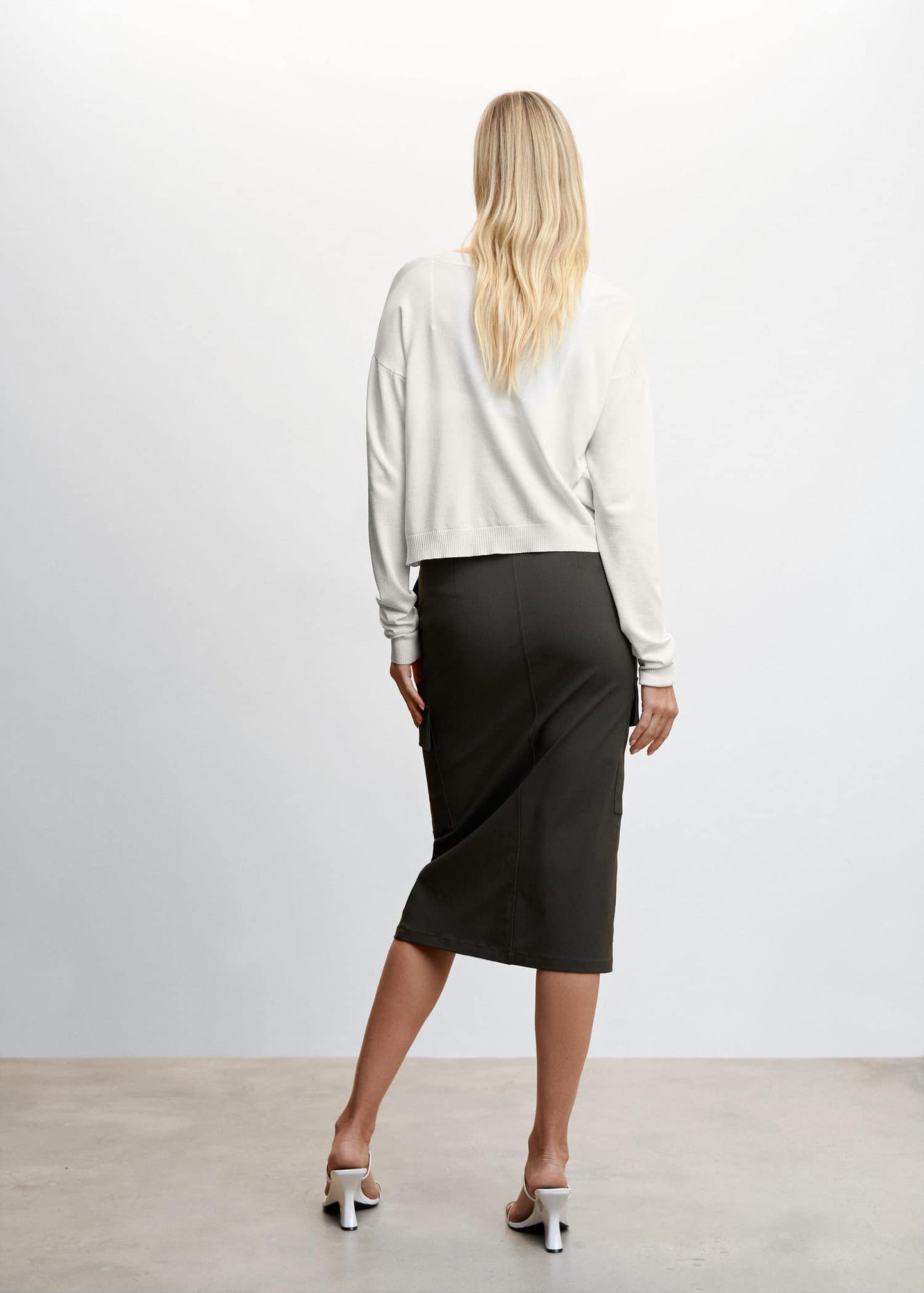 Jacket Punto Botones Blanco