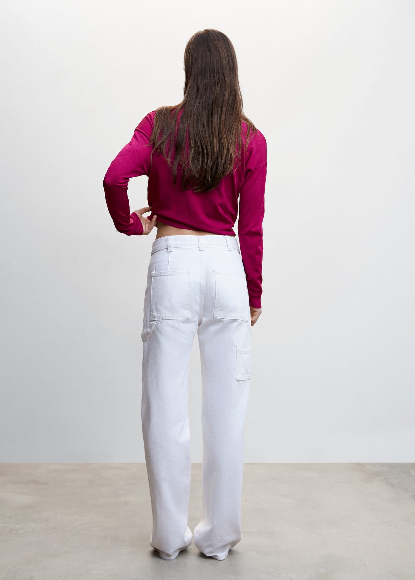 Jacket Punto Botones Rosa