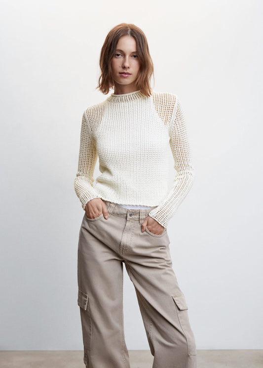 Sudadera Calado Blanco