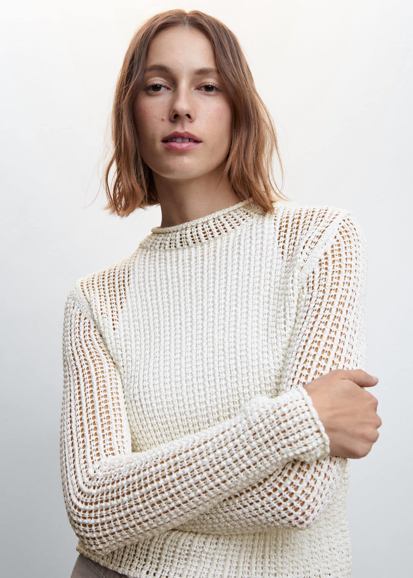 Sudadera Calado Blanco