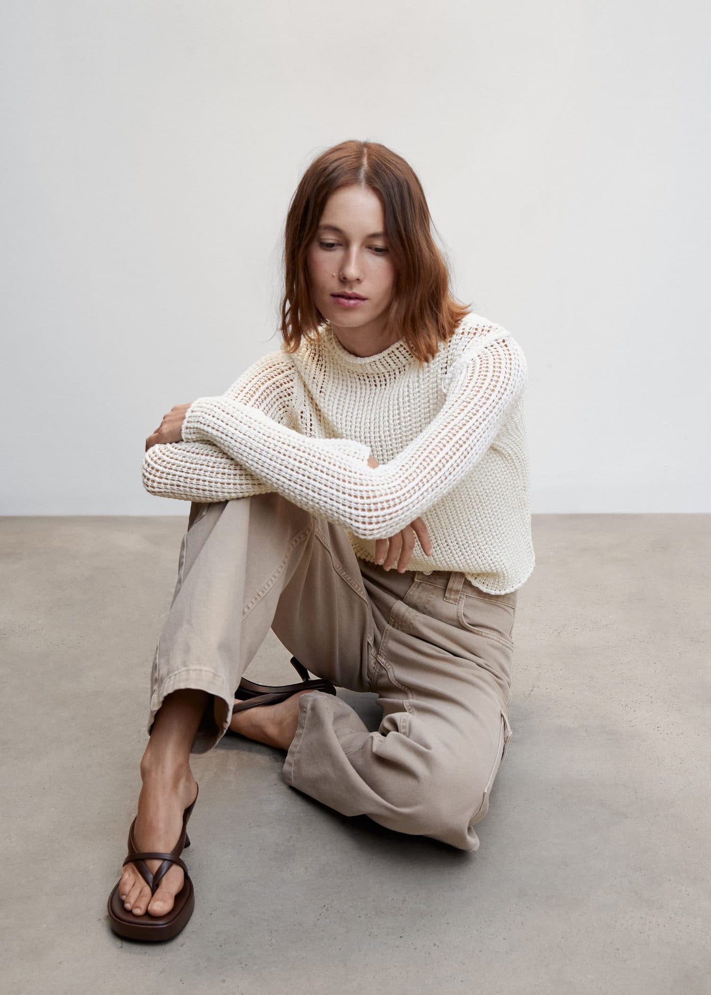 Sudadera Calado Blanco