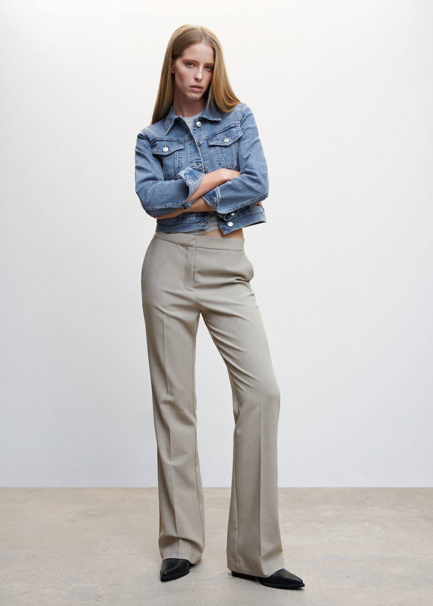 Jackets Crop Top Azul