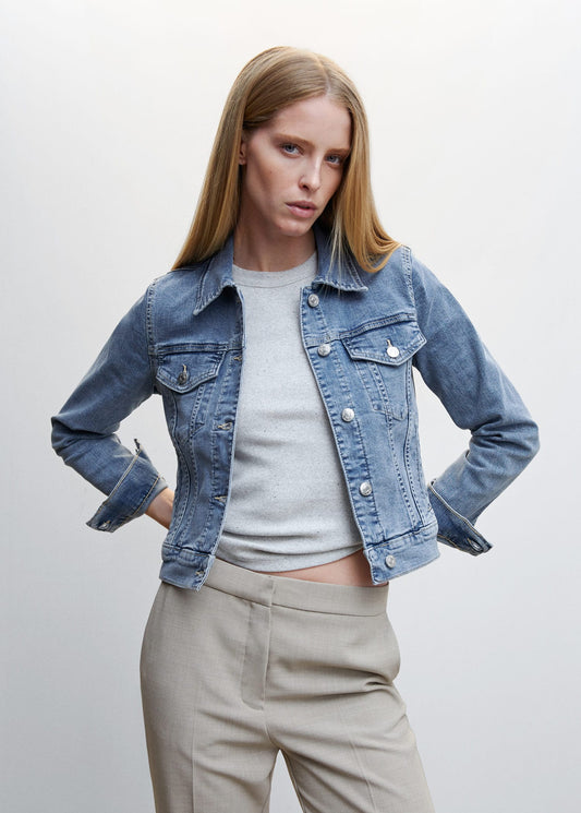 Jackets Crop Top Azul