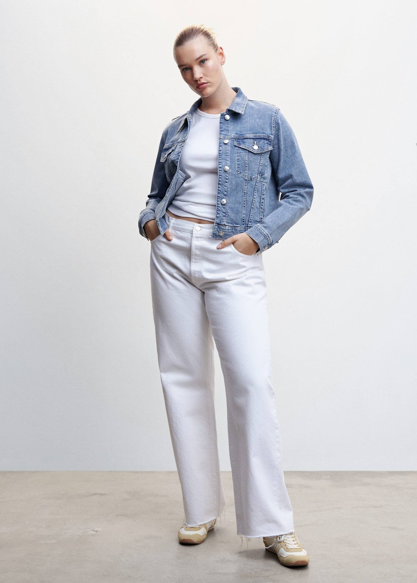 Jackets Crop Top Azul