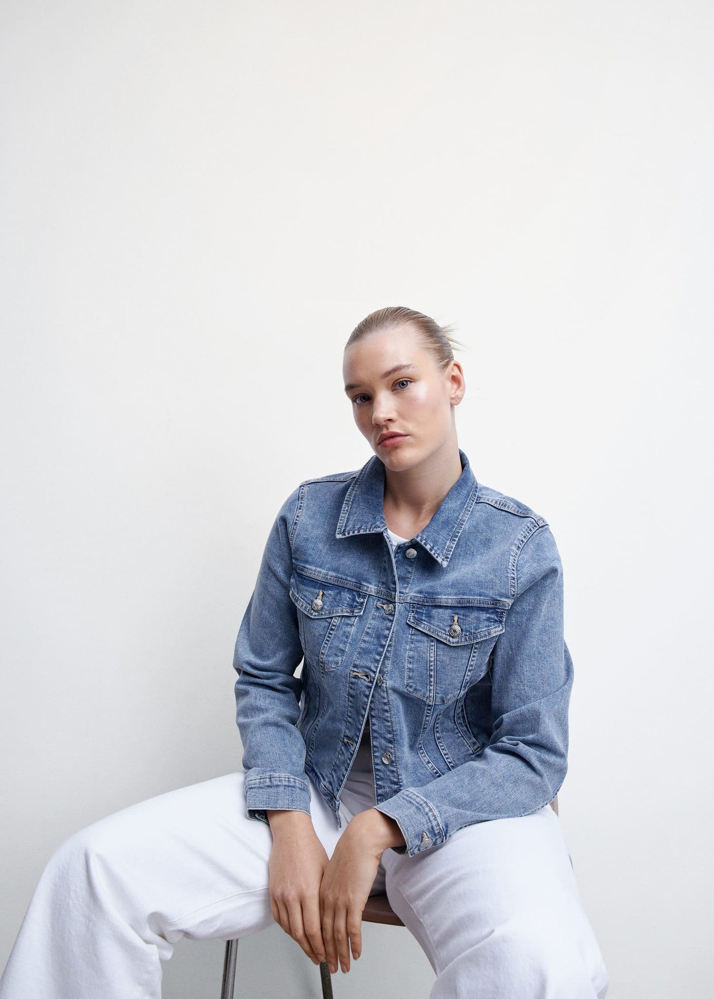 Jackets Crop Top Azul