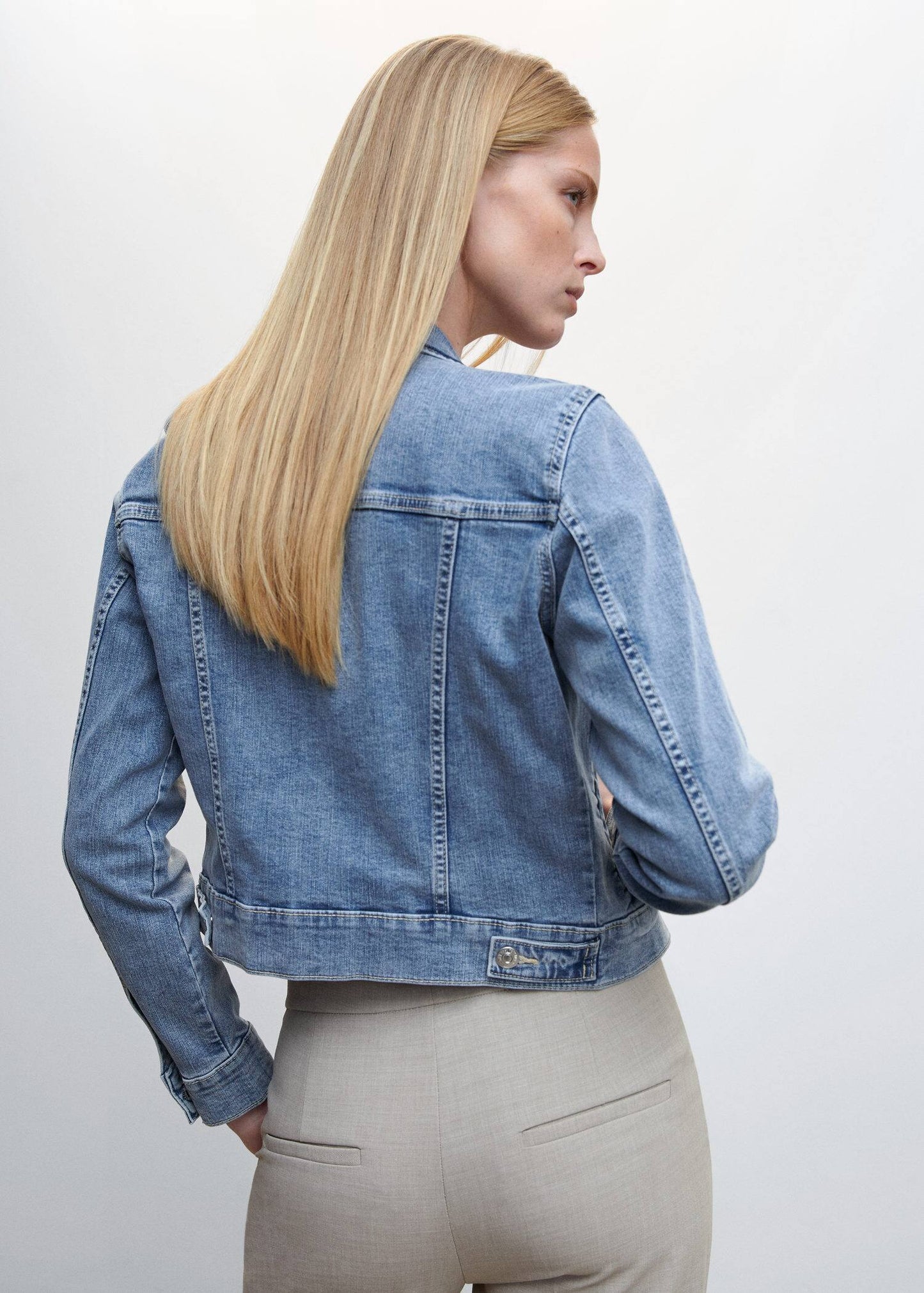 Jackets Crop Top Azul