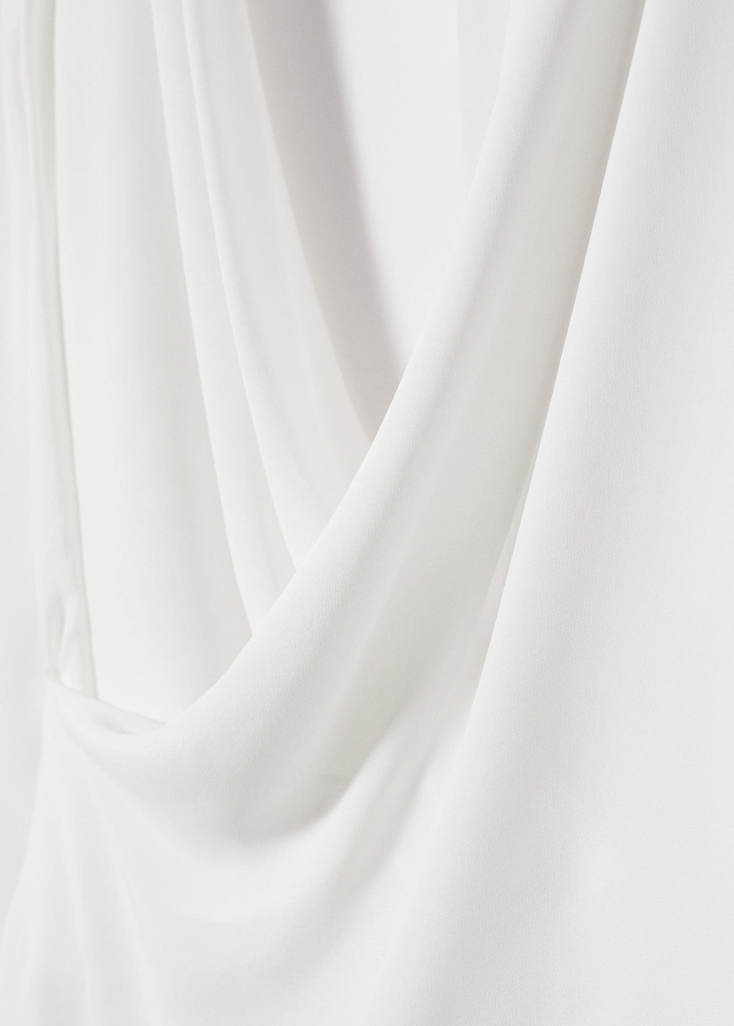 Blusa Escote Cruzado Drapeado Blanco