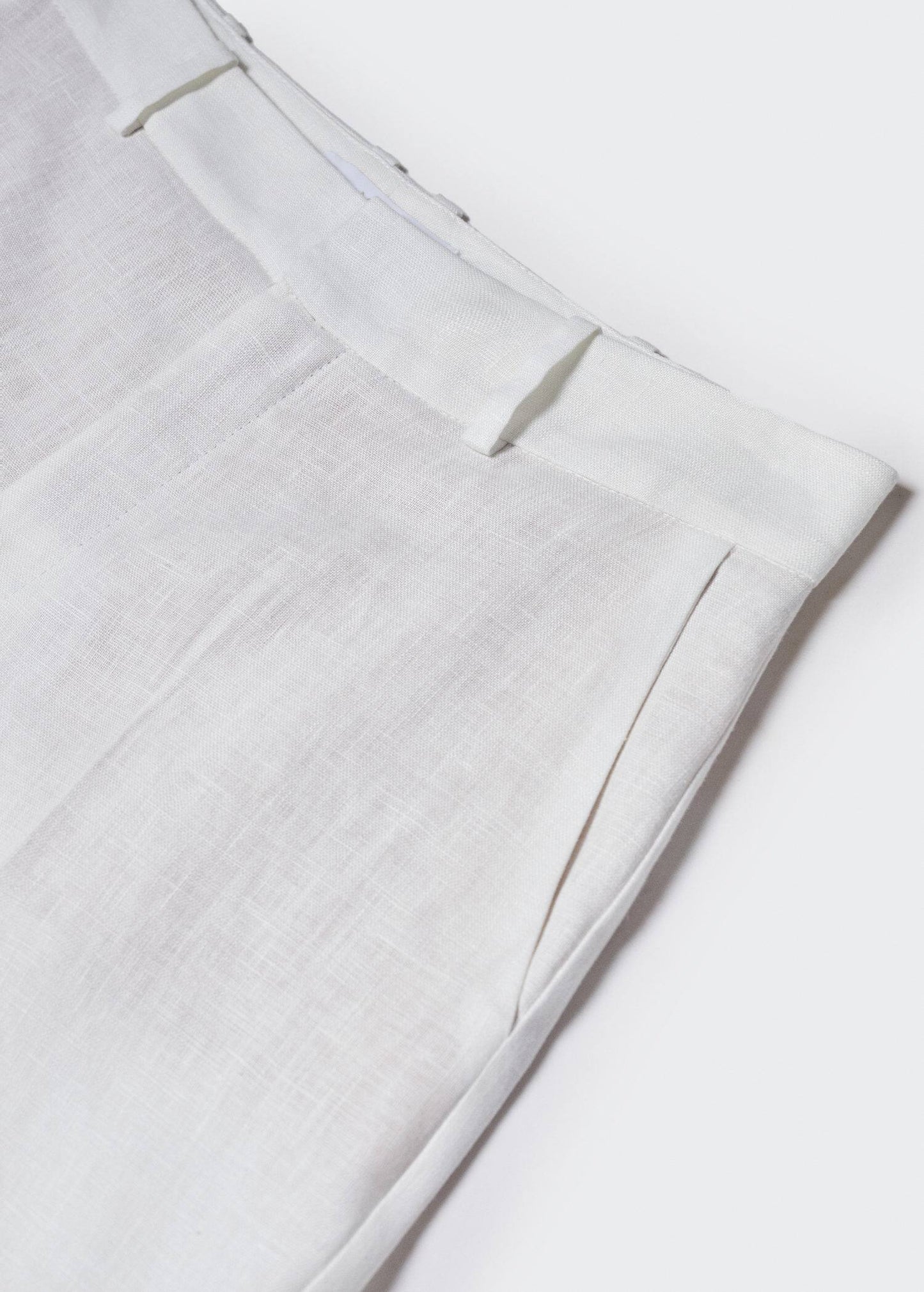 Pantalón Traje de Lino Blanco