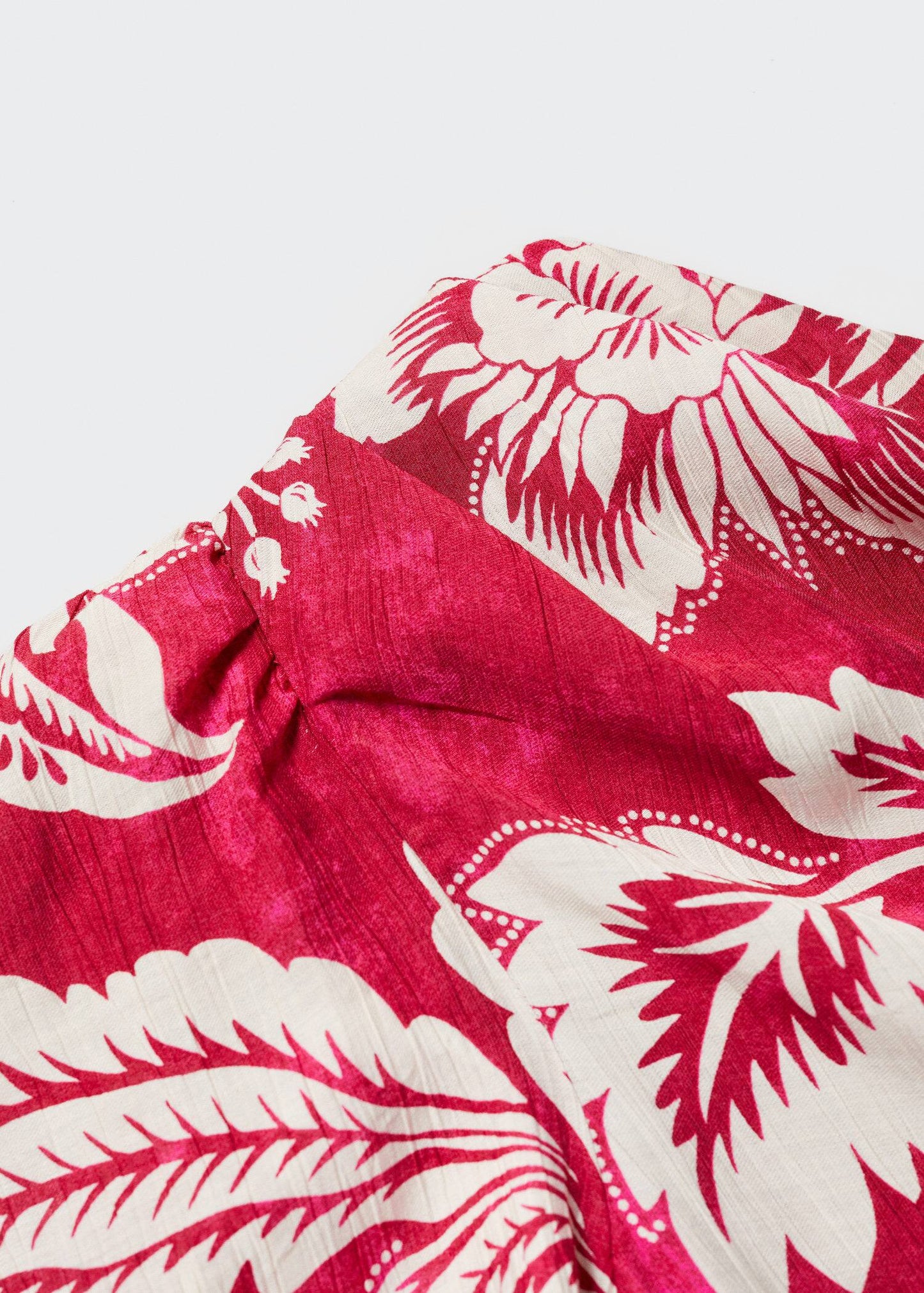 Blusa Asimétrica Estampada Rosa