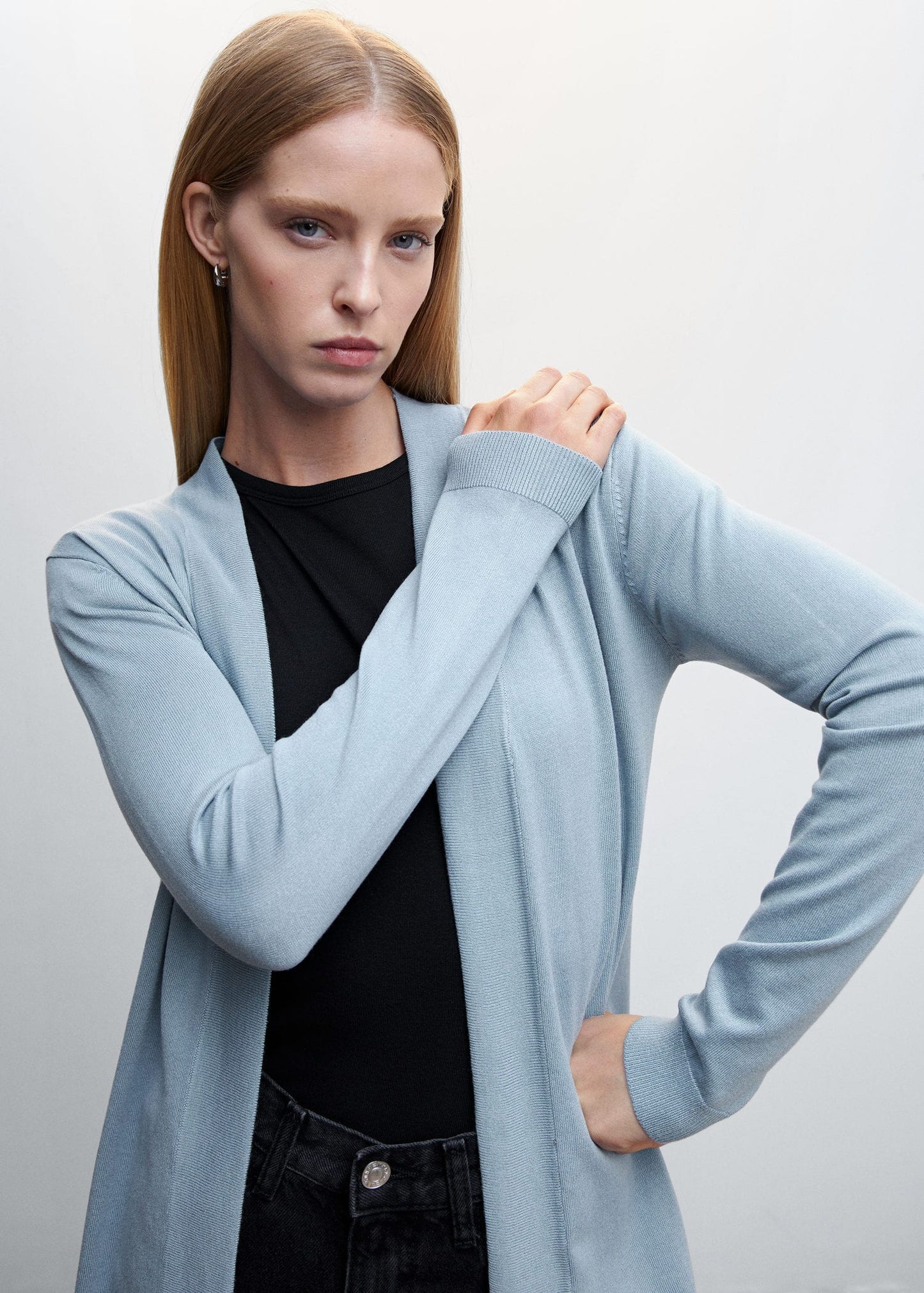 Jacket Punto Fino Azul