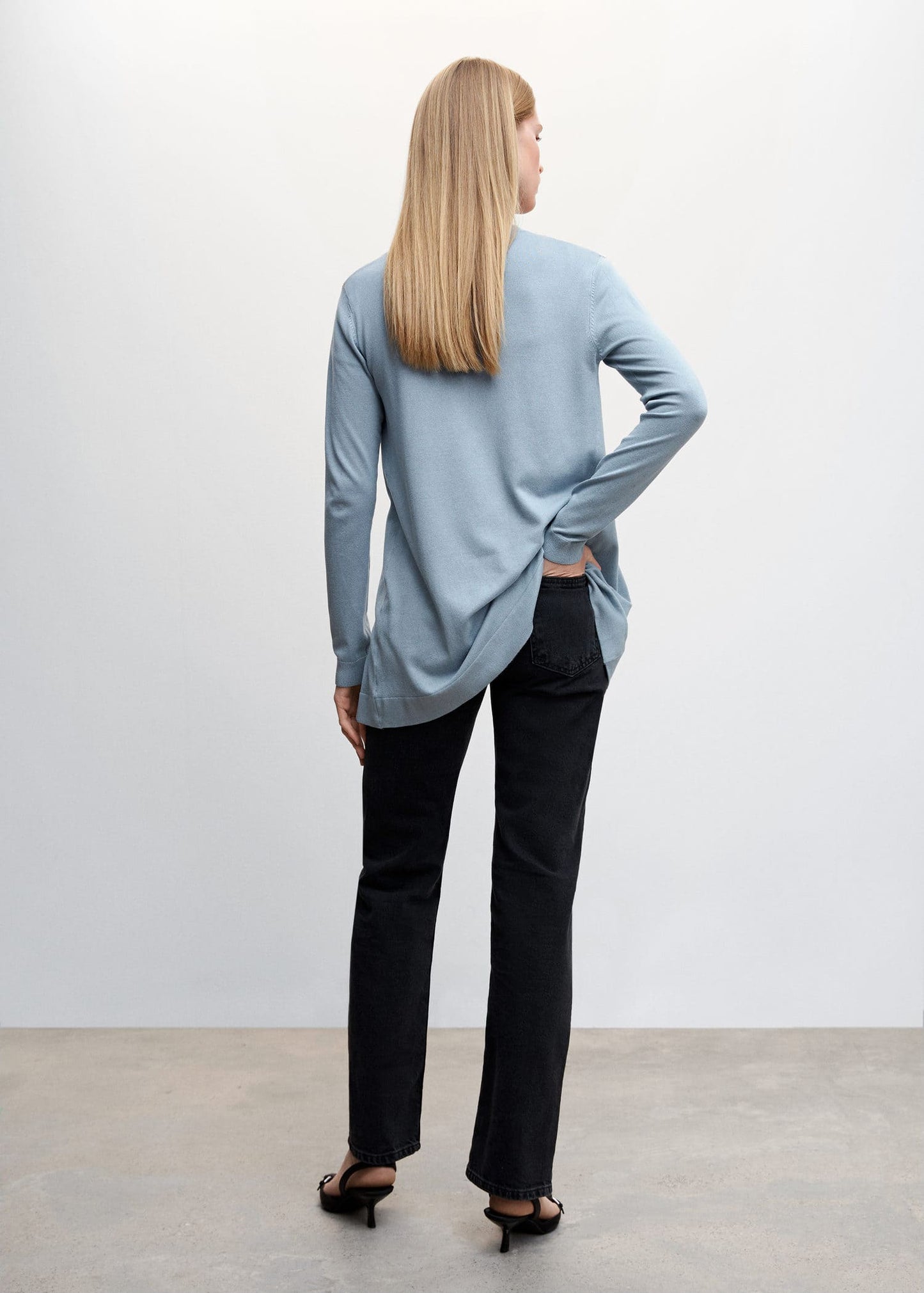 Jacket Punto Fino Azul