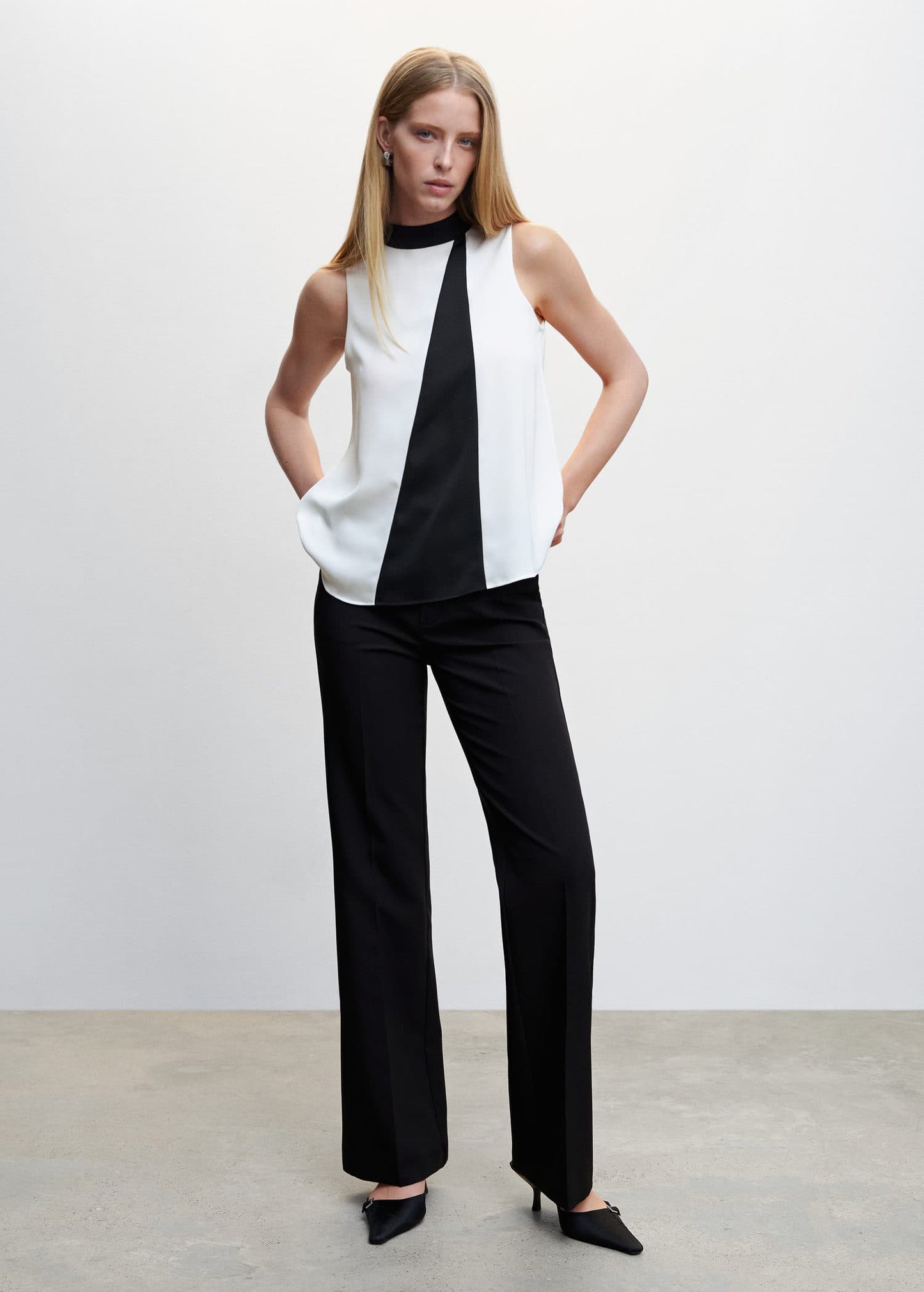 Blusa Bicolor Lazo
