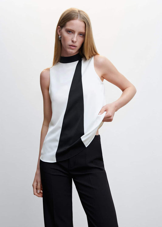 Blusa Bicolor Lazo