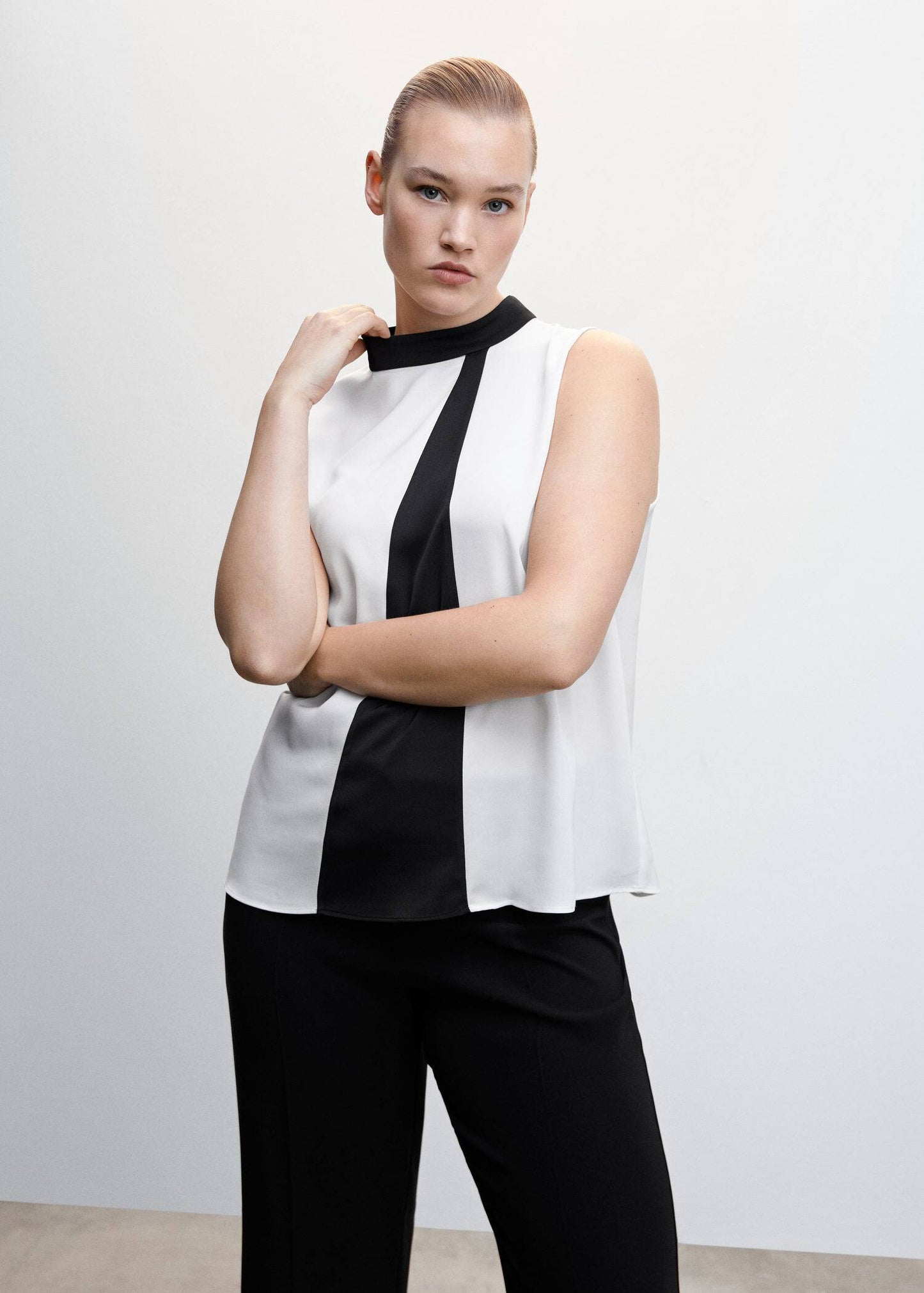 Blusa Bicolor Lazo