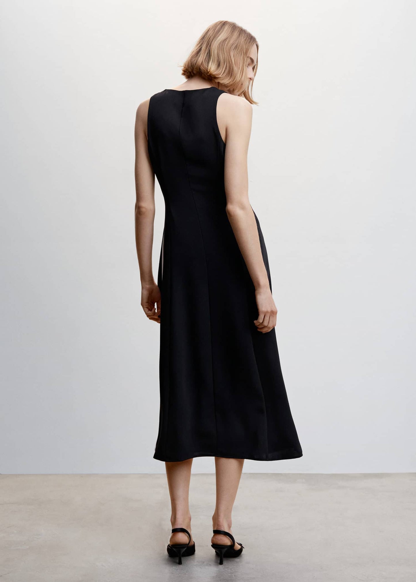 Vestido Bicolor Lazo