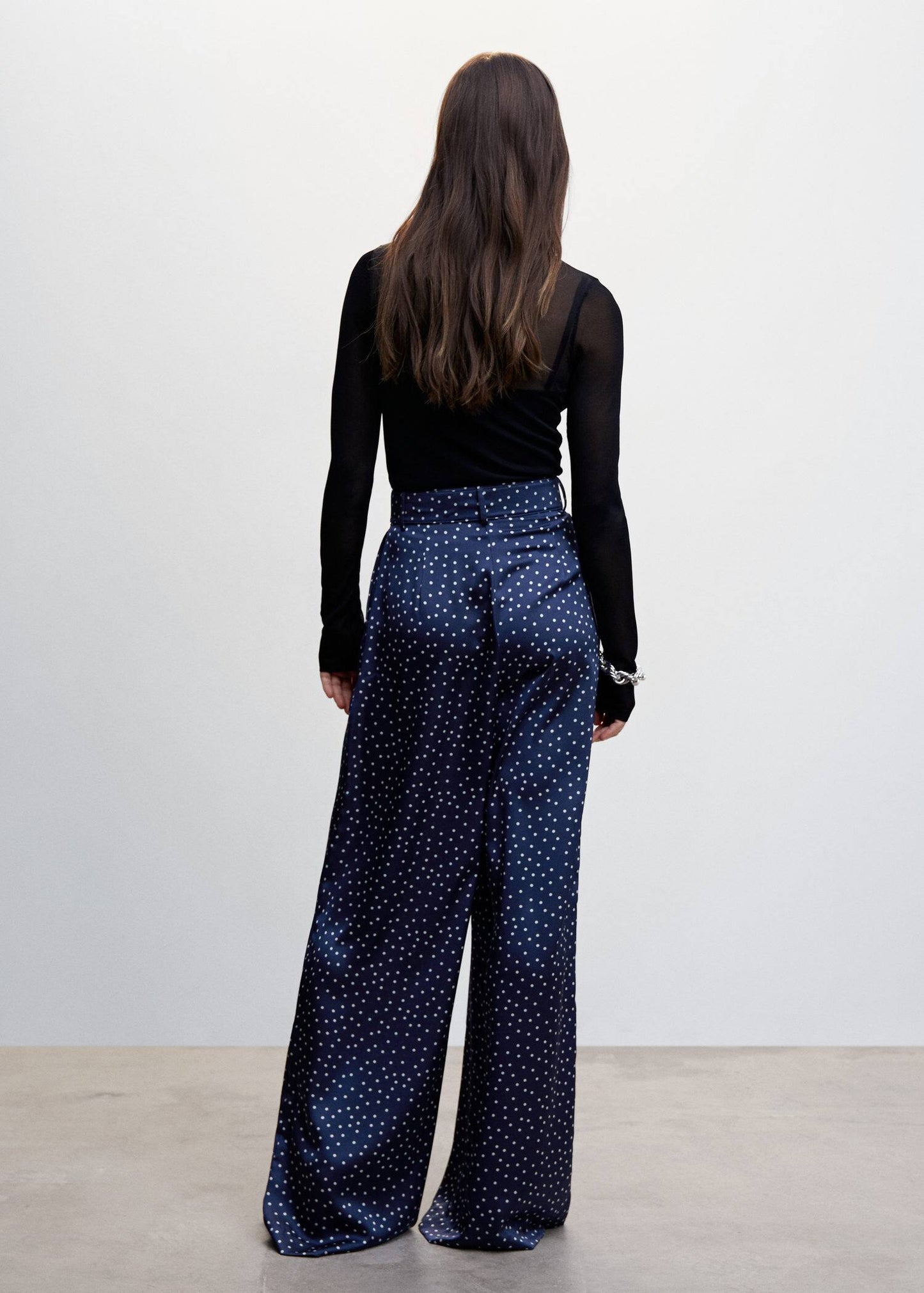 Pantalón Palazzo Cinturón Azul