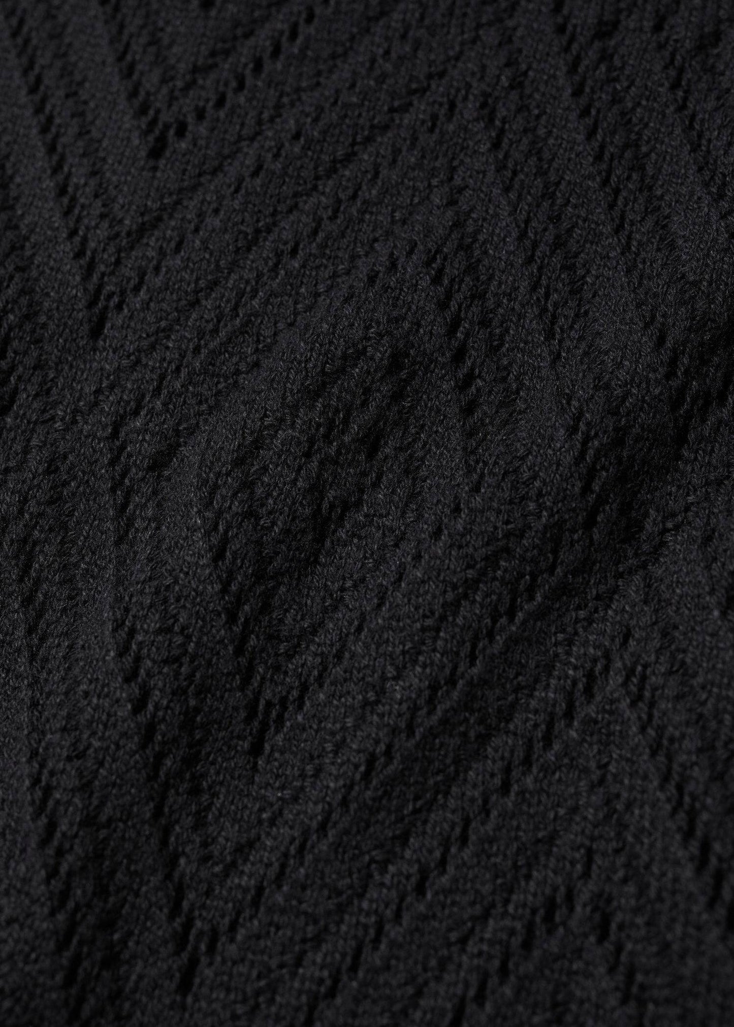 Vestido Negro Punto Calado Negro