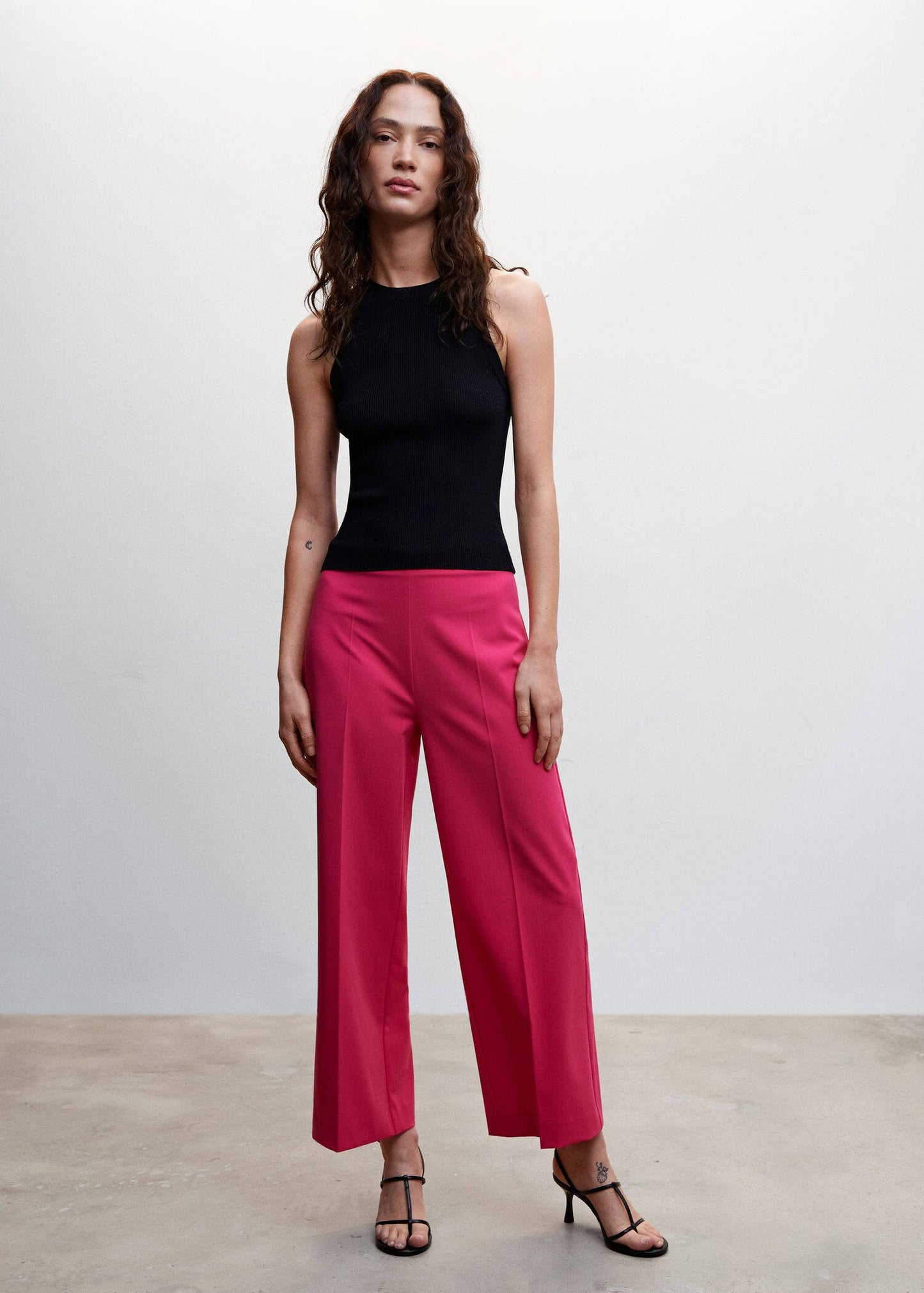 Pantalón Recto Rosa