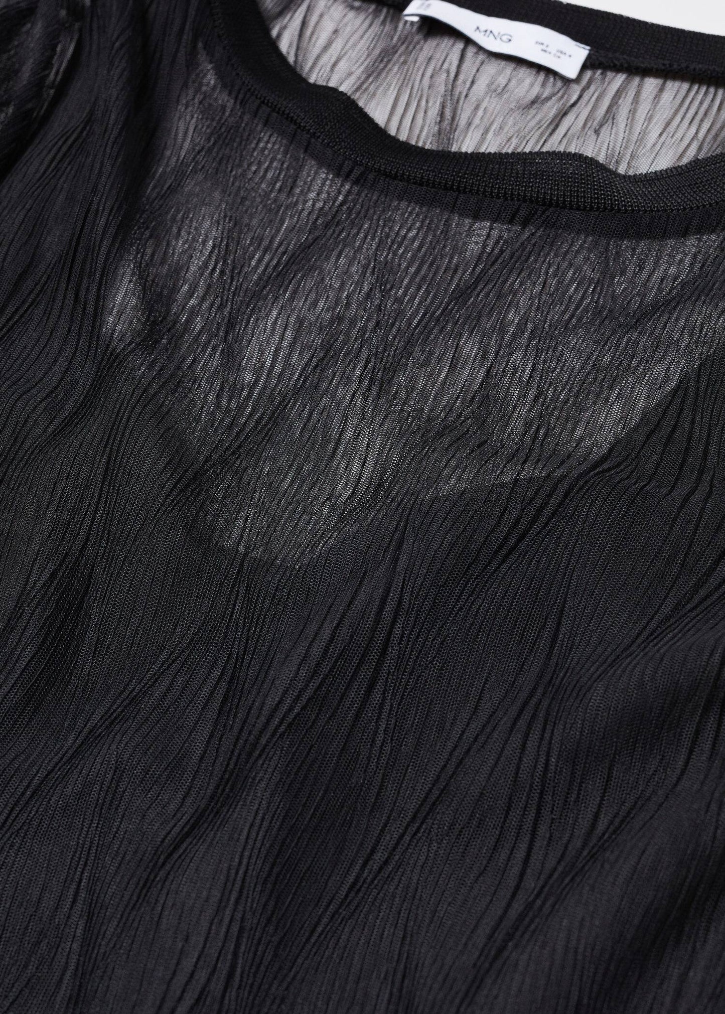 Vestido Tejido Semitransparente Negro