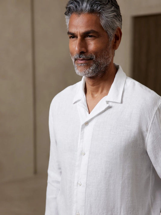 Camisa De Lino Blanco