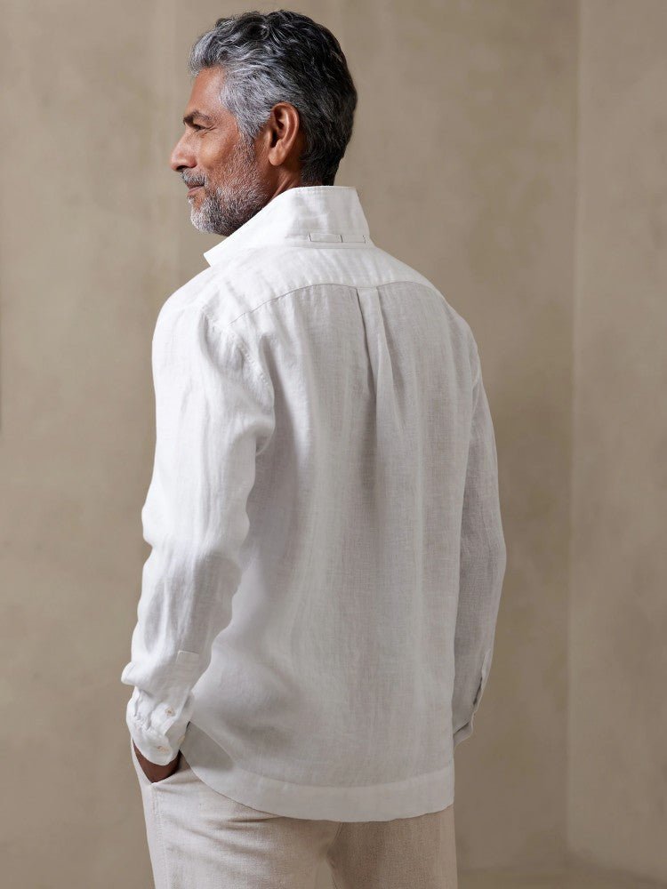 Camisa De Lino Blanco