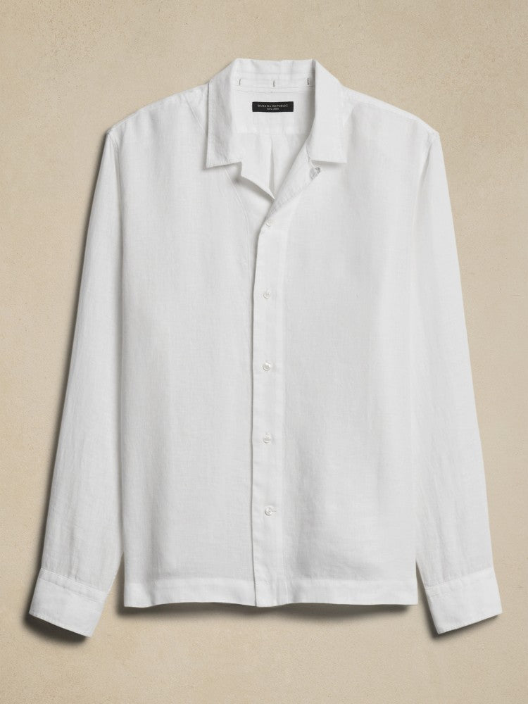 Camisa De Lino Blanco