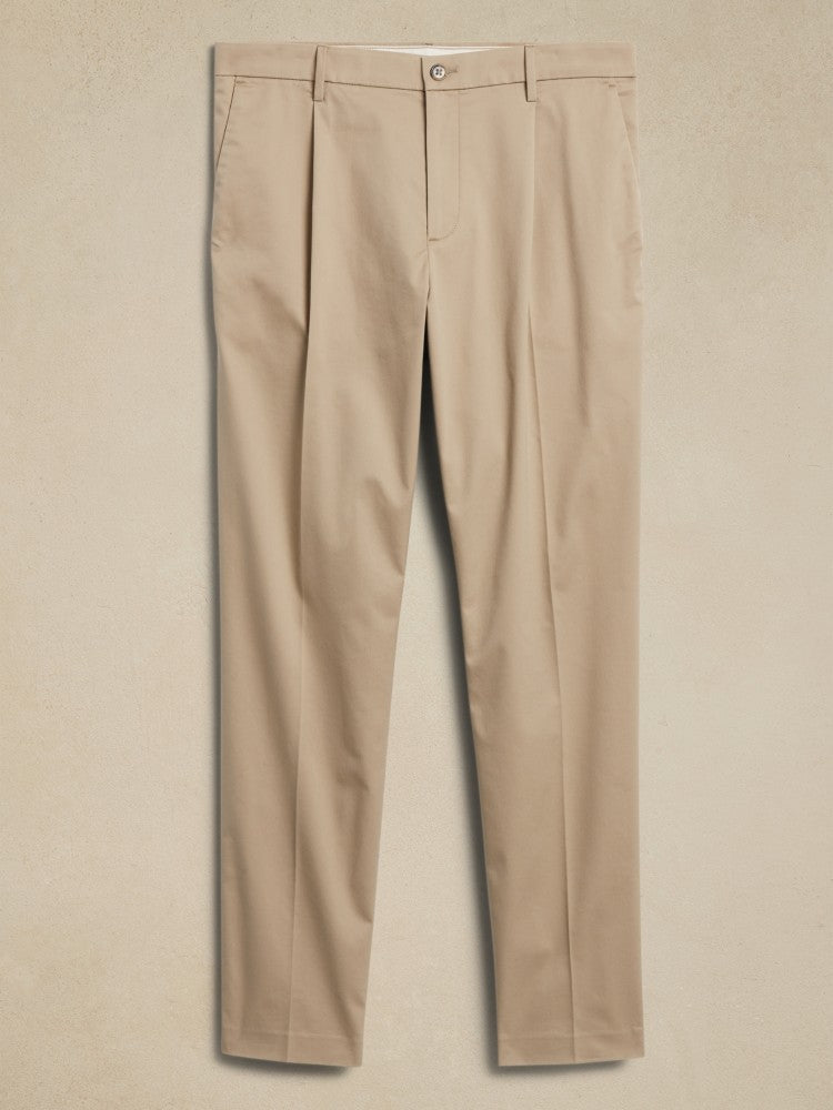 Pantalón Plisado Regular Fit Beige