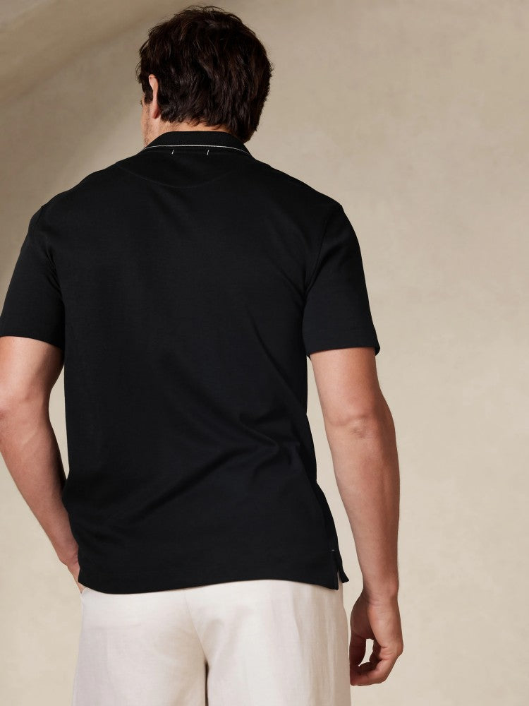 Polo Con Bolsillo Negro
