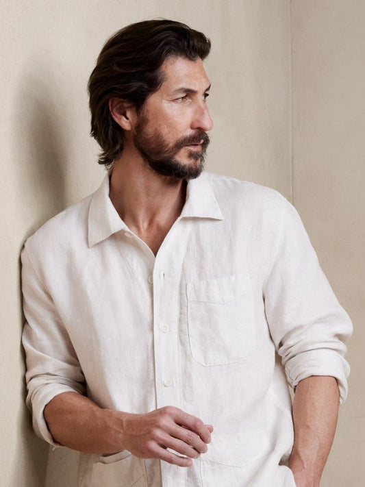 Camisa De Lino Blanco