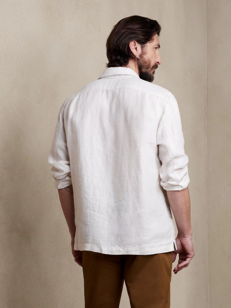 Camisa De Lino Blanco
