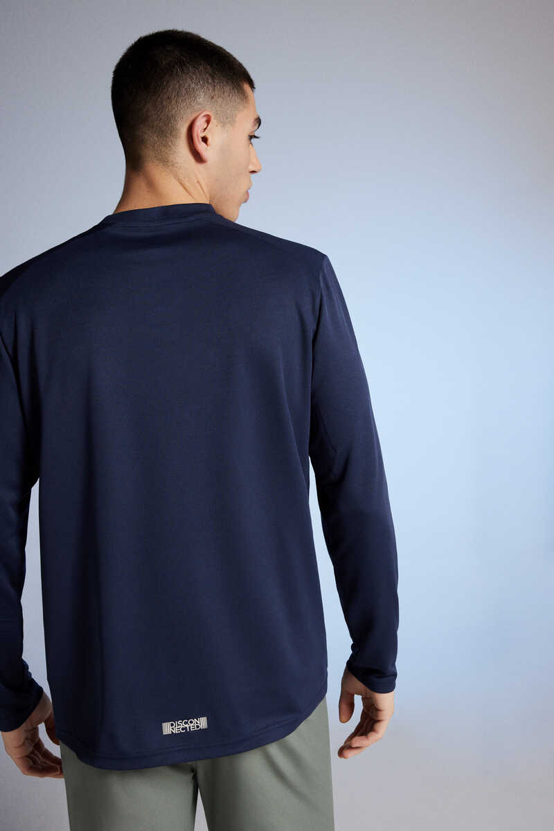 Camiseta Outdoor Manga Larga Azul