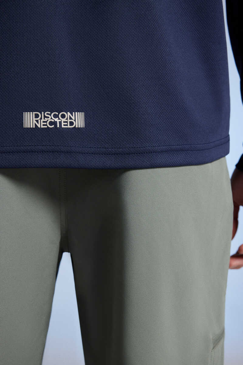 Camiseta Outdoor Manga Larga Azul
