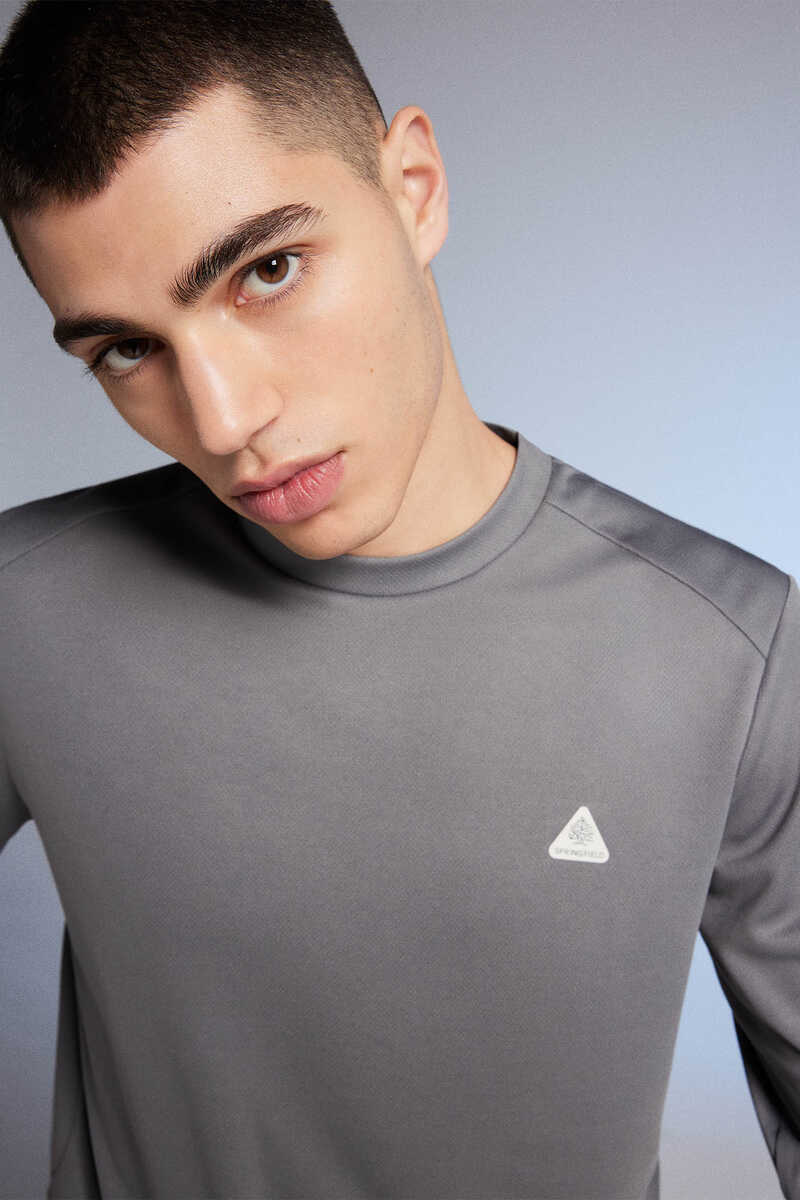 Camiseta Outdoor Manga Larga Gris