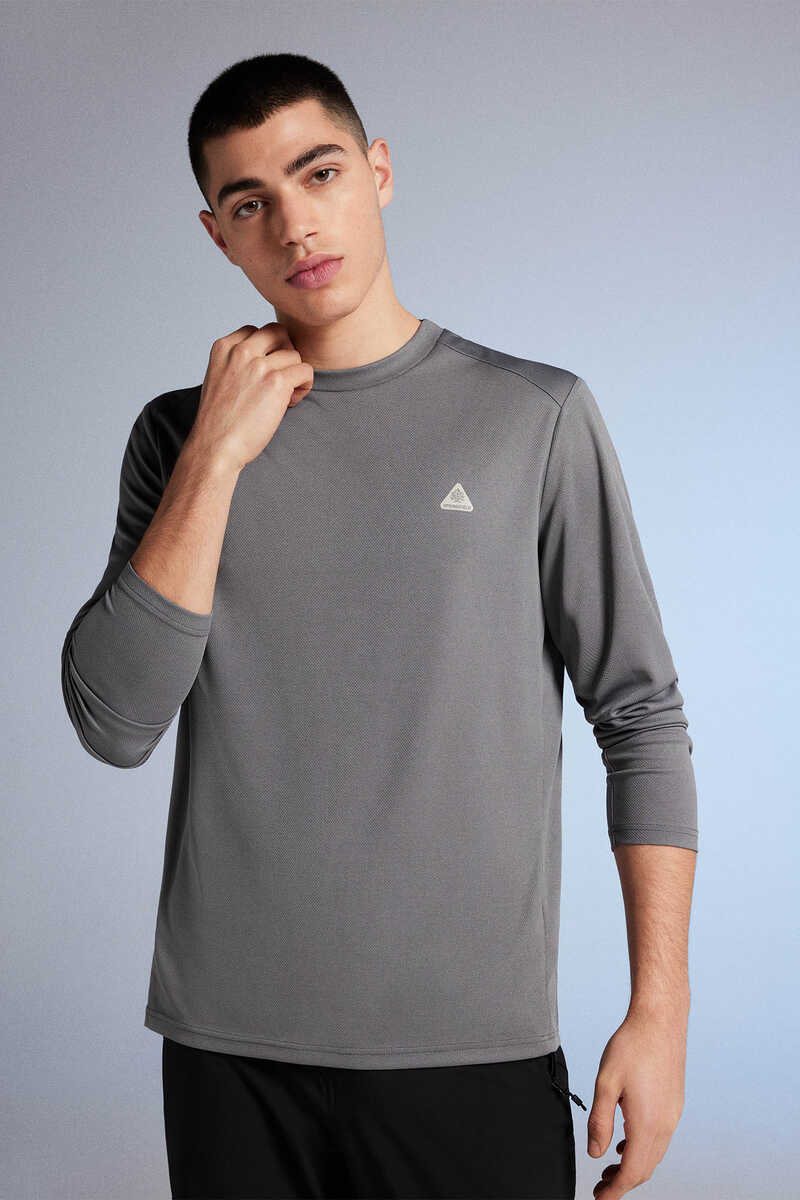 Camiseta Outdoor Manga Larga Gris