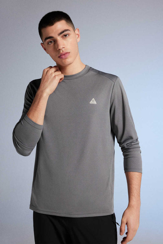 Camiseta Outdoor Manga Larga Gris