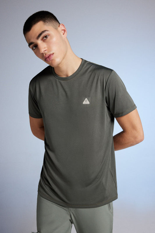Camiseta Manga Corta Outdoor Verde Oscuro
