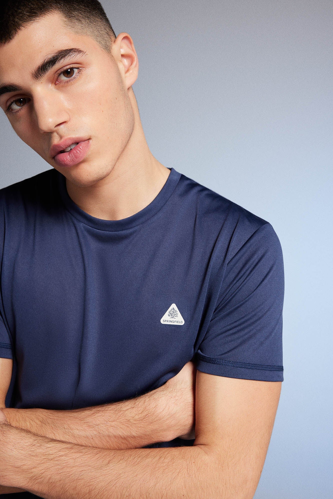 Camiseta Manga Corta Outdoor Azul