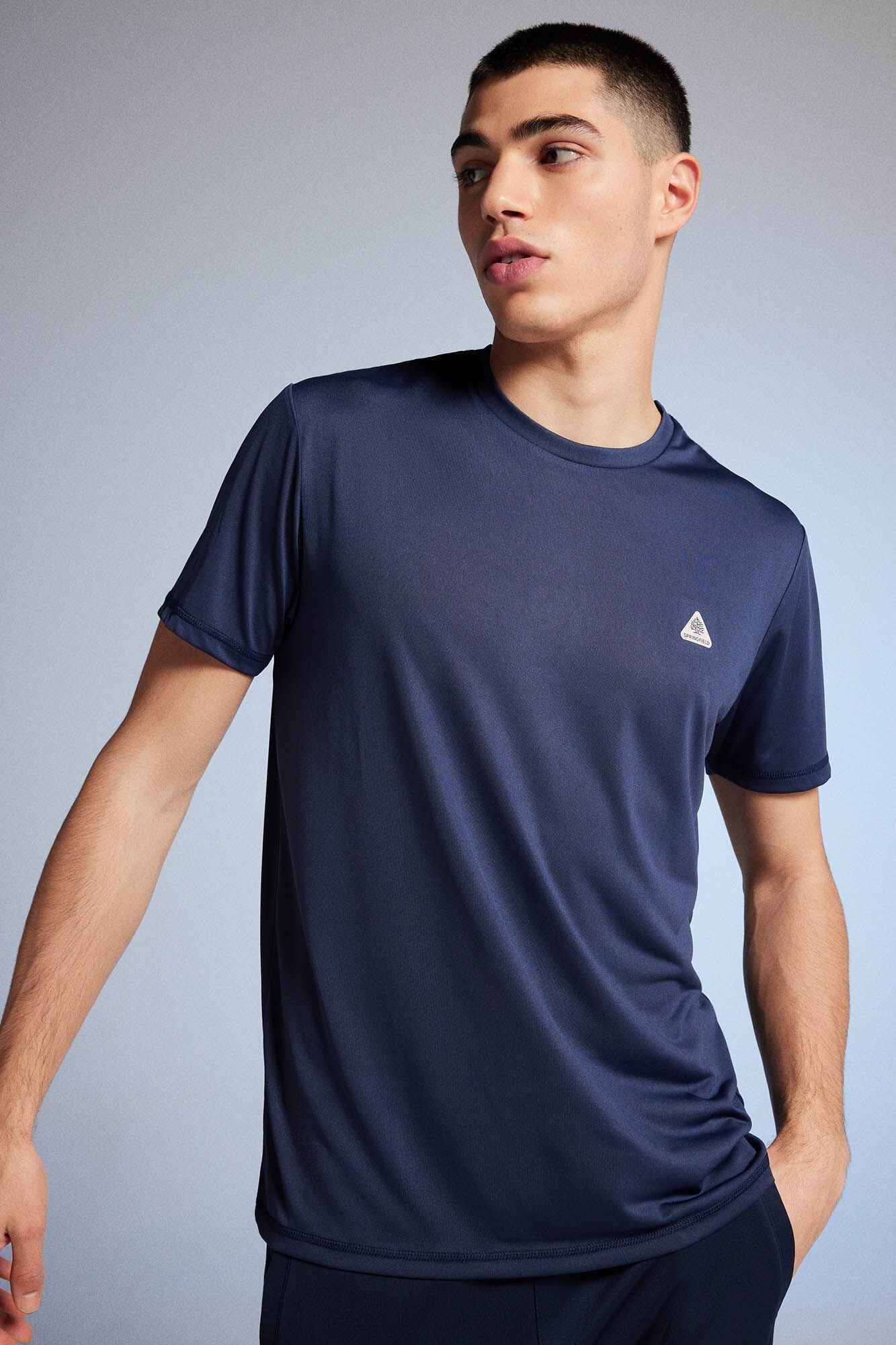Camiseta Manga Corta Outdoor Azul