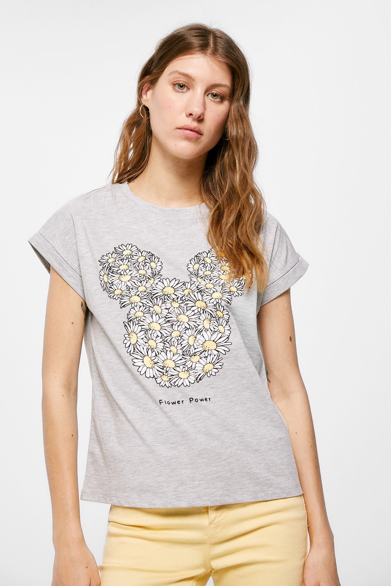 Camiseta Estampada Mickey Margaritas