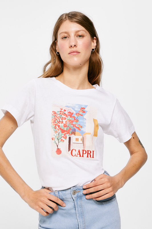 Camiseta Estampada Blanco
