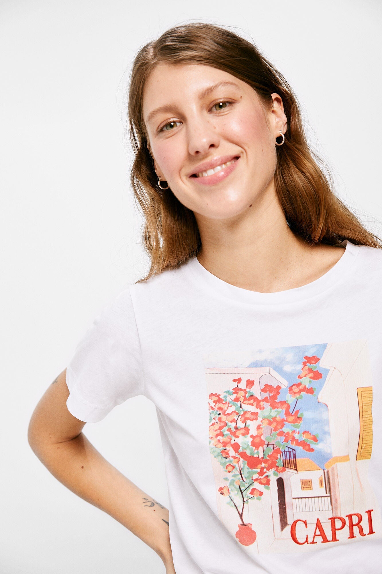 Camiseta Estampada Blanco