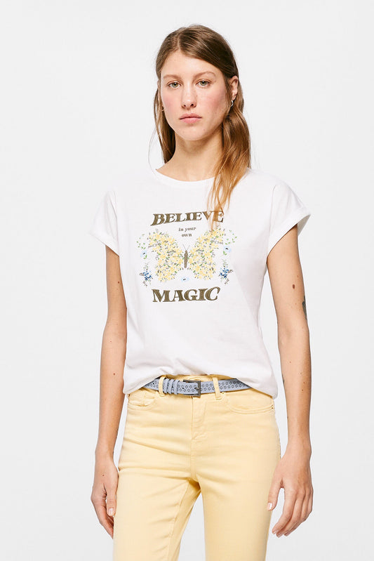 Camiseta Estampada Blanco