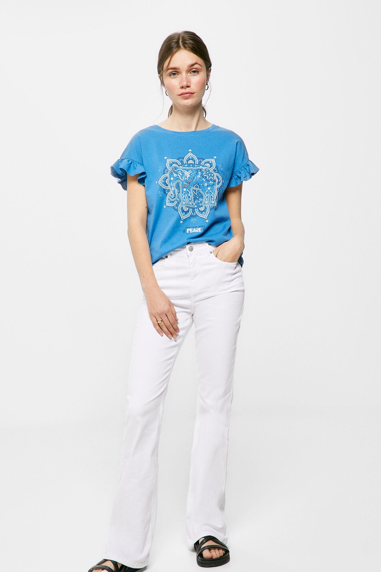 Camiseta Estampada Azul